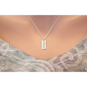 Sterling Silver Poland Charm Necklace, Poland Country Necklace